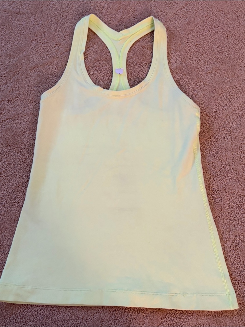 Women’s Lululemon Yellow/Green Racerback Tank Top Sz 4